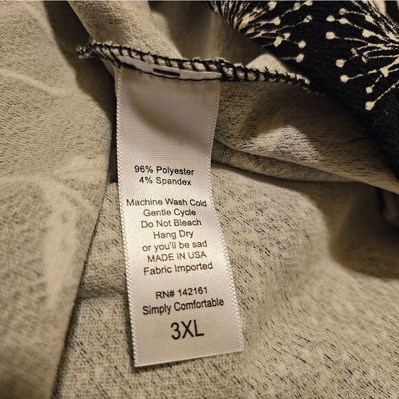 LULAROE Black Dandelion Wishes Amelia Dress - Size 3XL - Picture 9 of 9